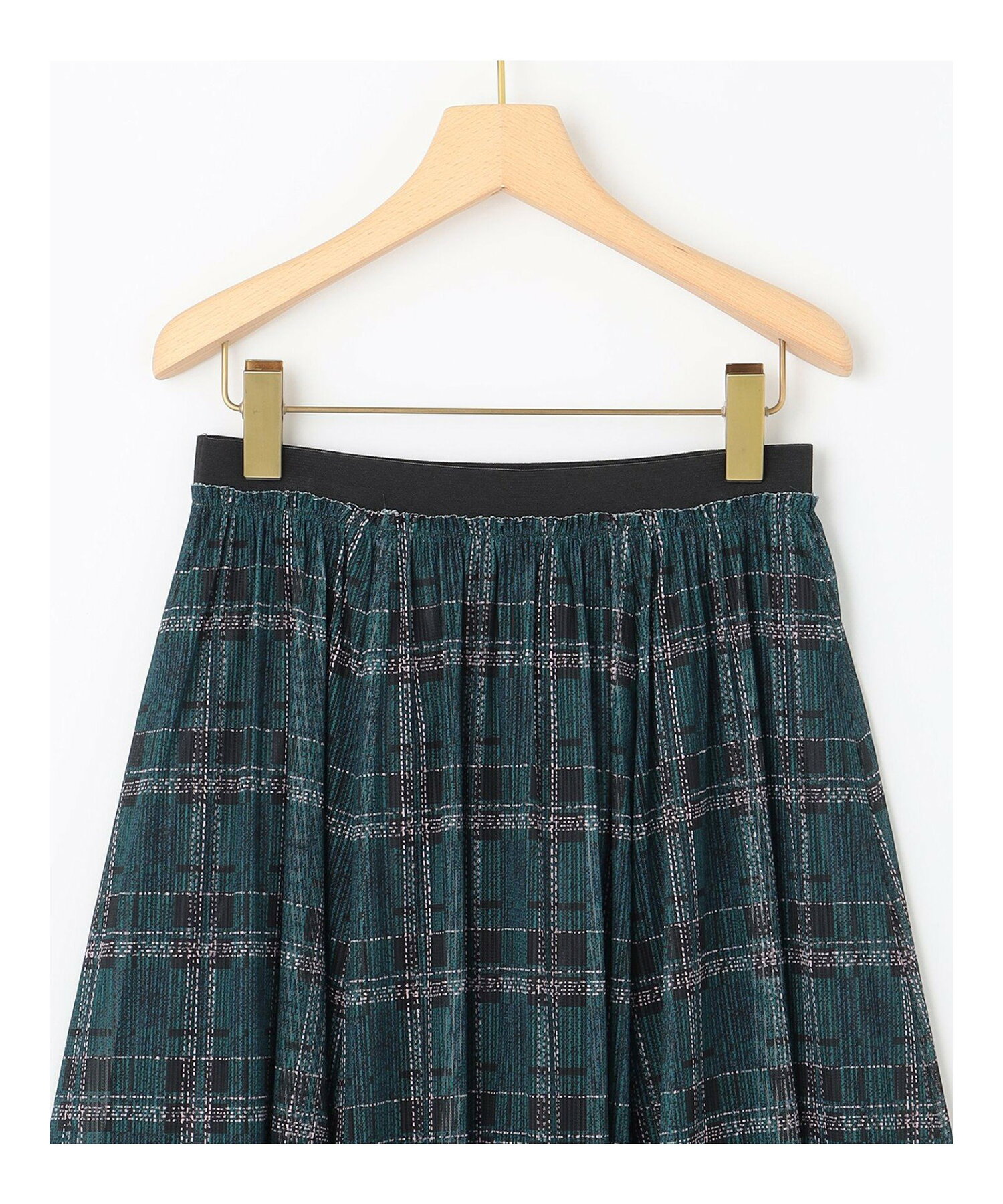 【WEB限定カラーあり】ツイードチェックチュールプリント スカート
